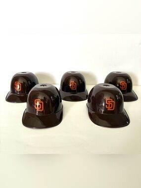 San Diego Padres Vintage 1970s 5 lot Mini Baseball Helmet Ice Cream snack Bowl